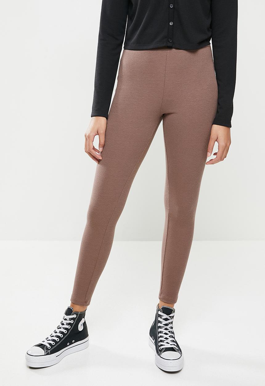 Blake - High waisted leggings- Cognac