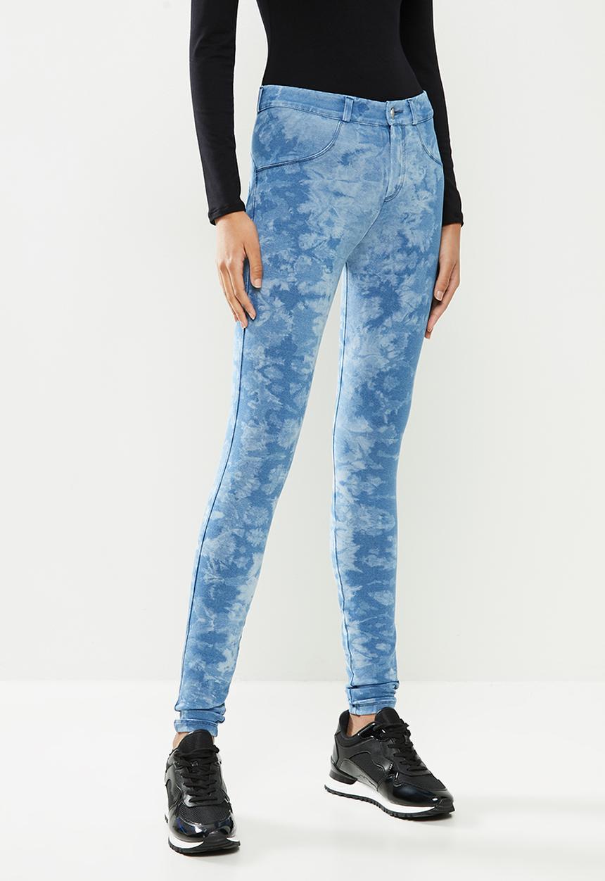 SISSY BOY - Joey: axel tye dye prussian knit jegging - prussian blue