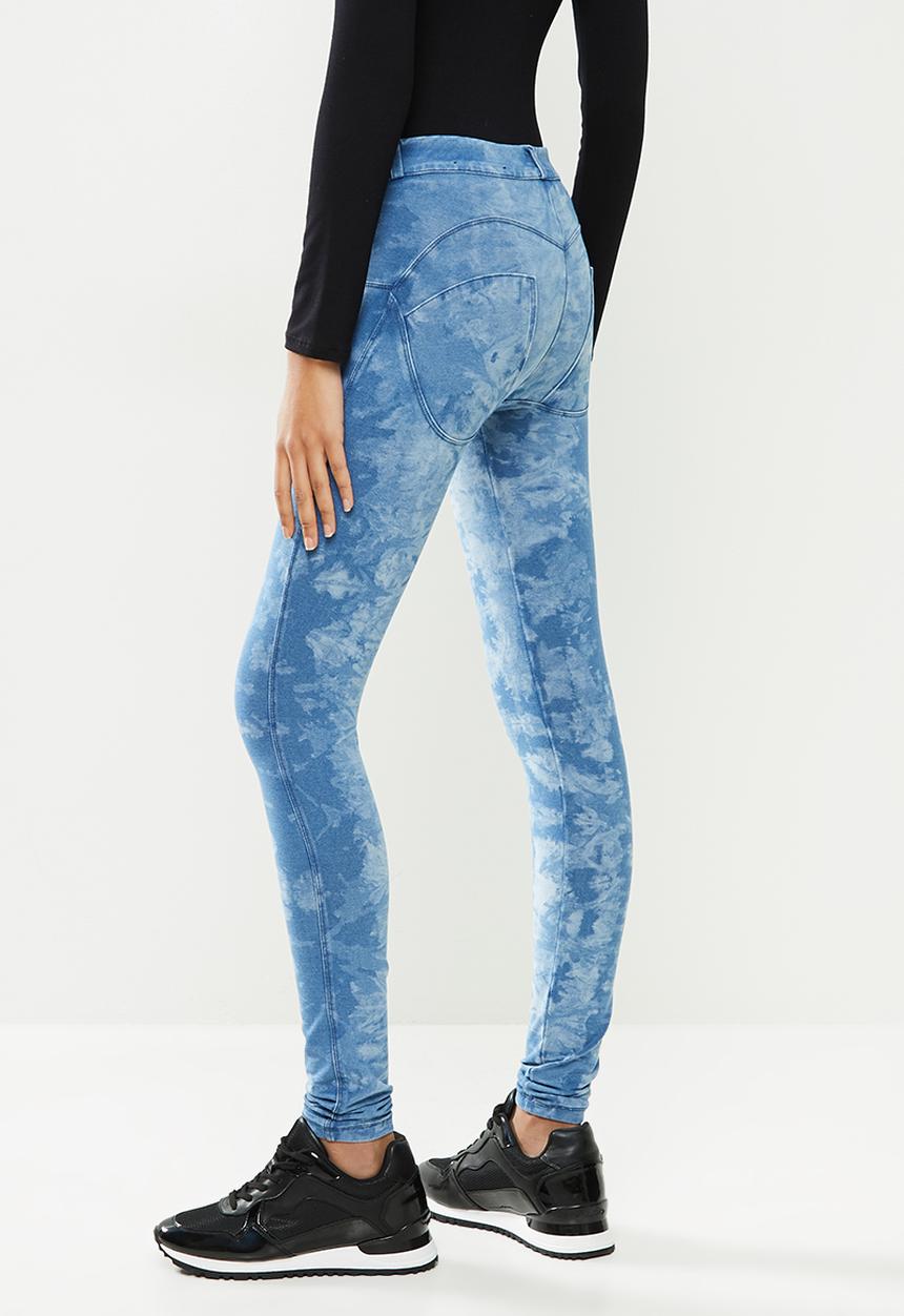 SISSY BOY - Joey: axel tye dye prussian knit jegging - prussian blue