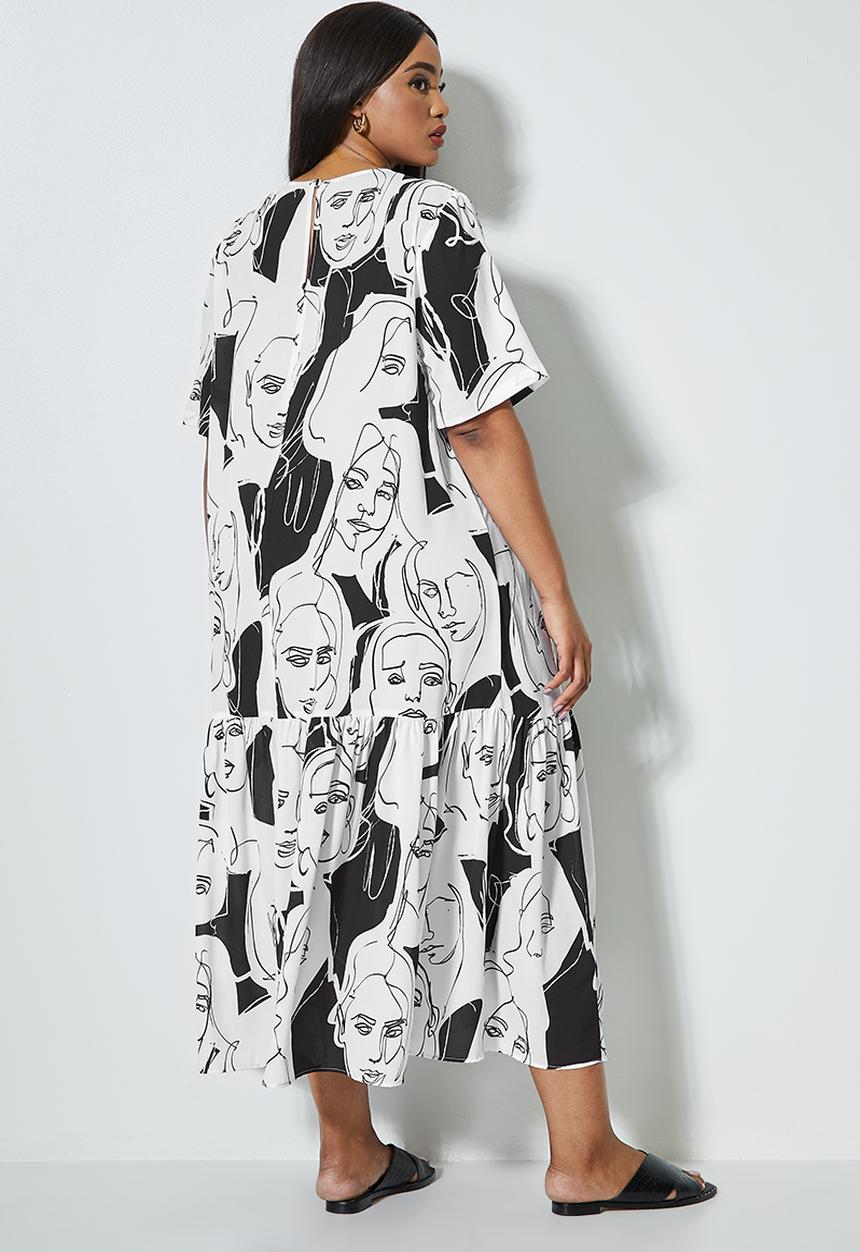 Superbalist - Single tier woven T-shirt dress - print