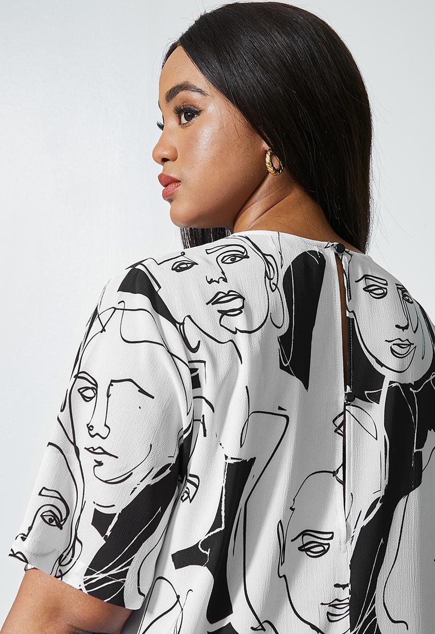 Superbalist - Single tier woven T-shirt dress - print