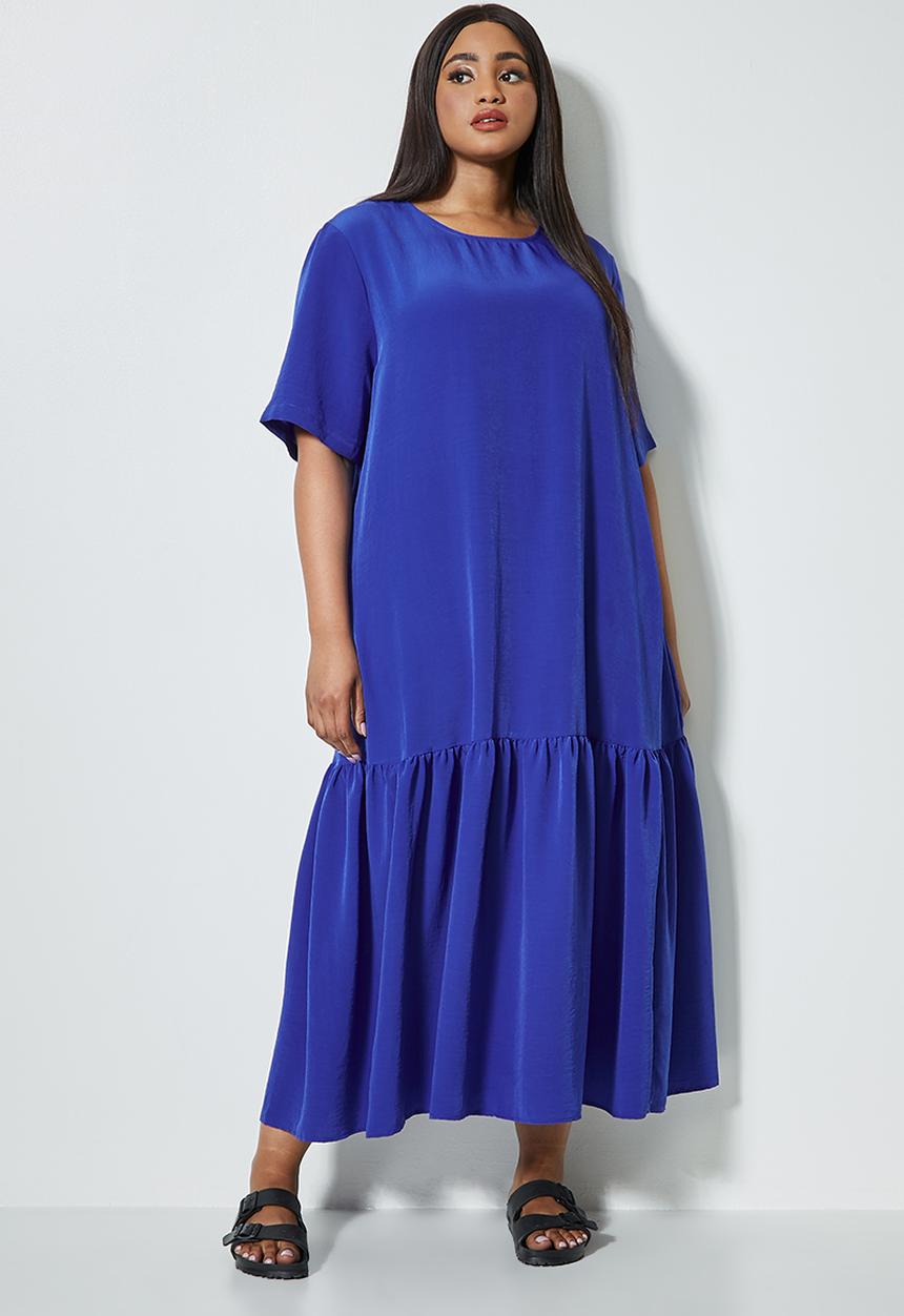 Superbalist - Single tier woven T-shirt dress - bright royaly