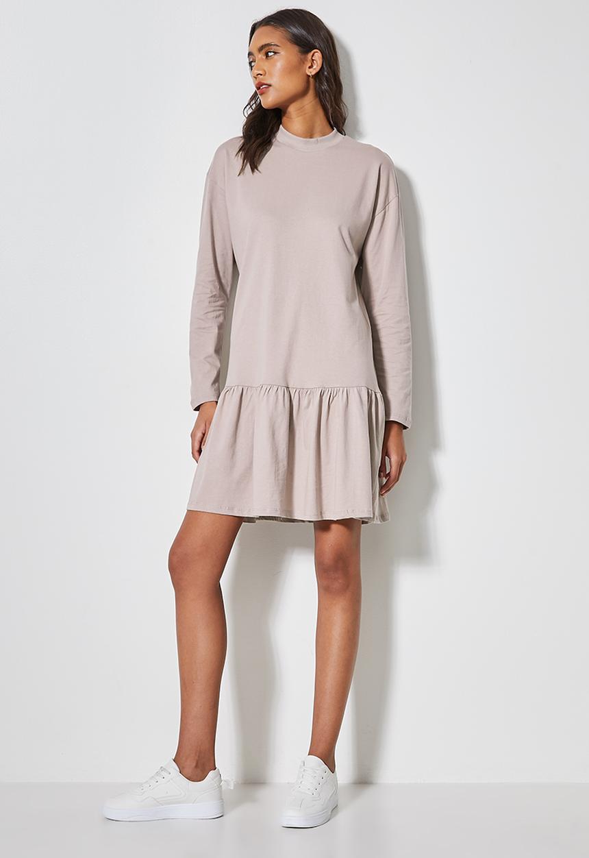Superbalist - Dropped waist T-shirt dress - mauve