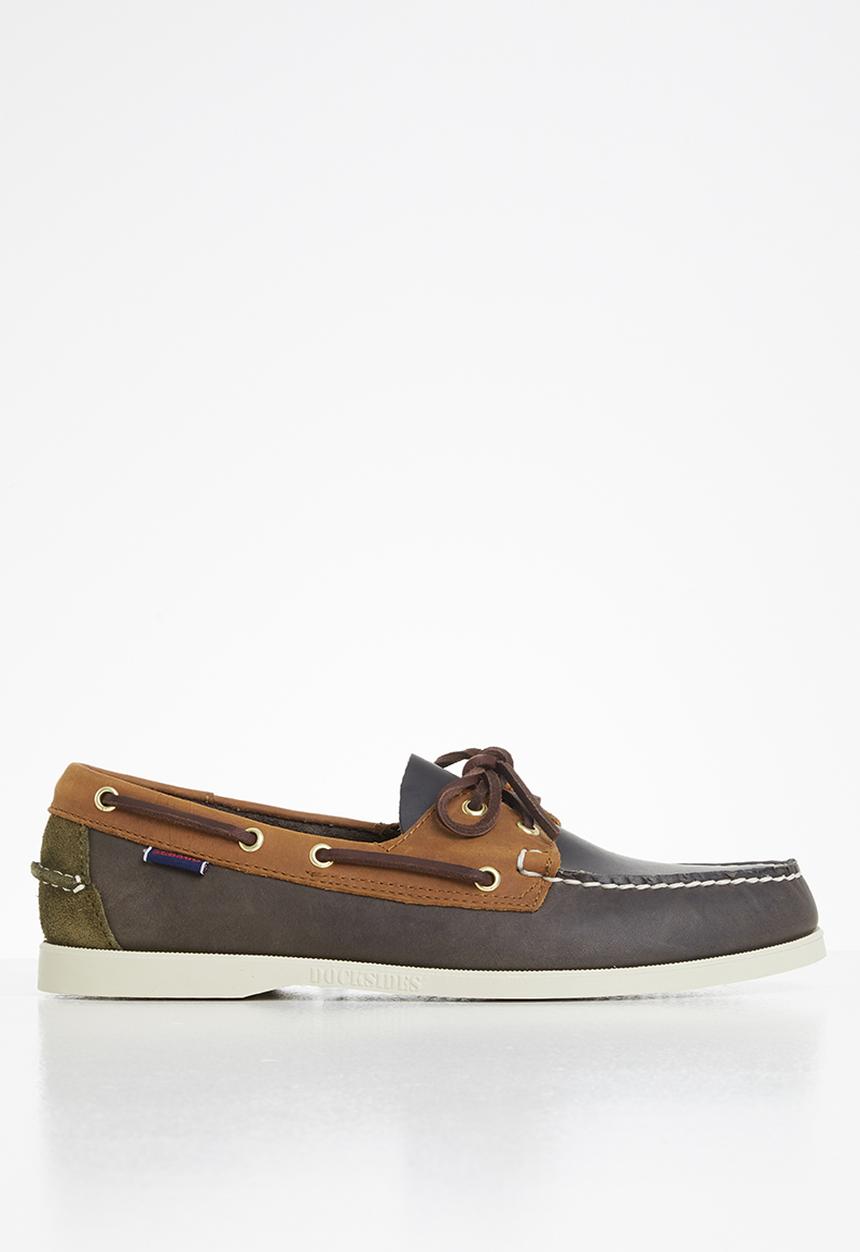 Sebago - Portland lea oil ch  leather - khaki & brown