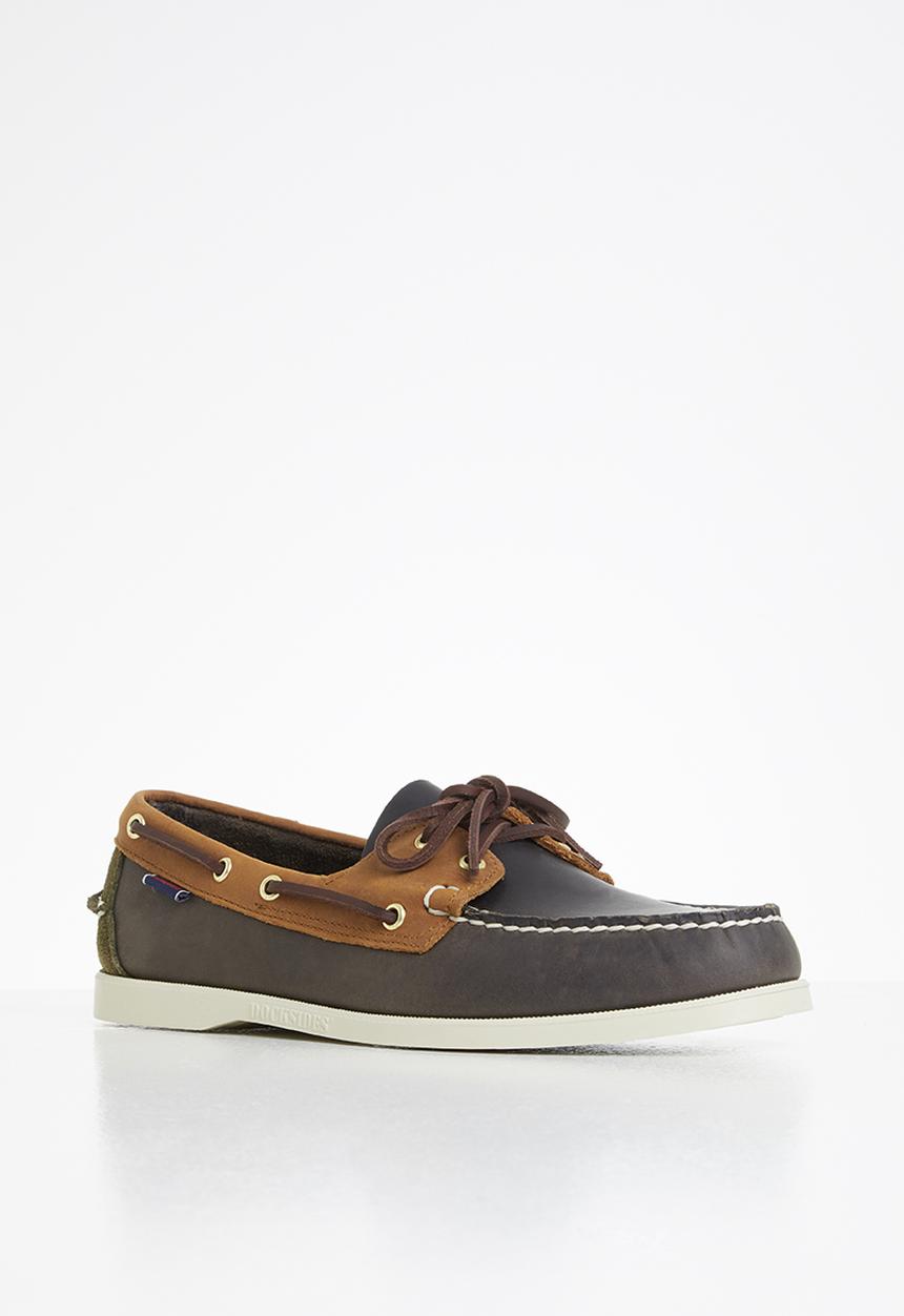Sebago - Portland lea oil ch  leather - khaki & brown