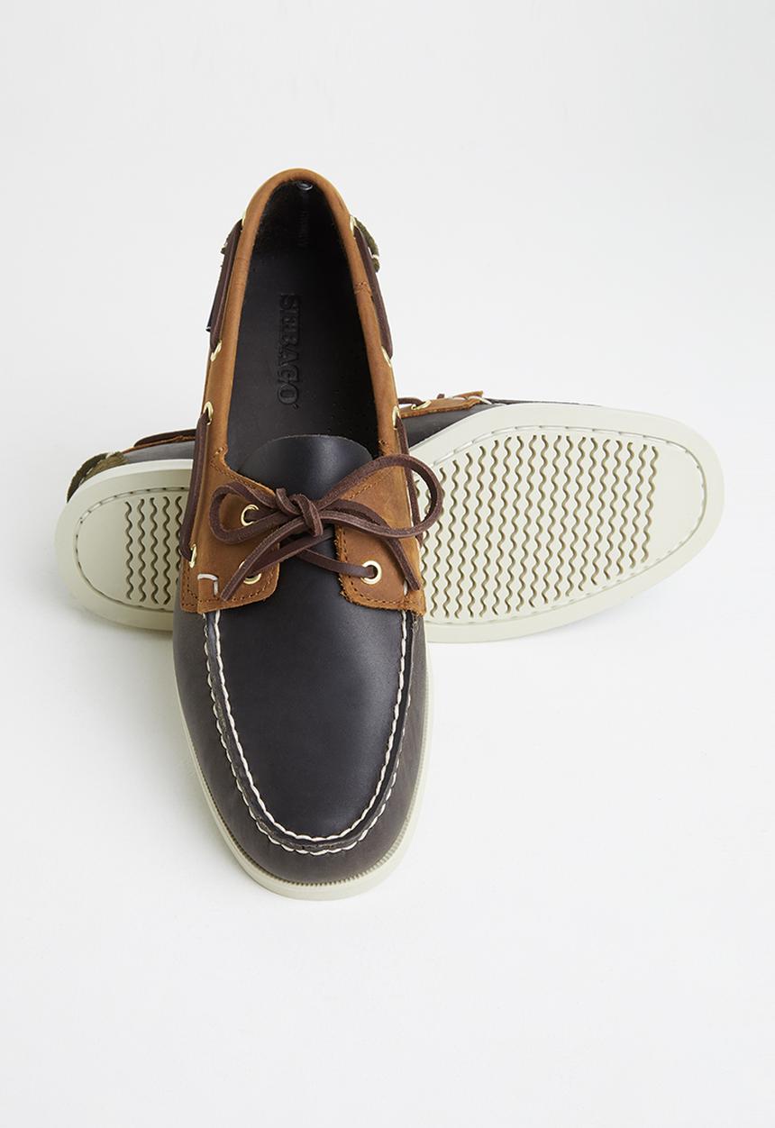Sebago - Portland lea oil ch  leather - khaki & brown