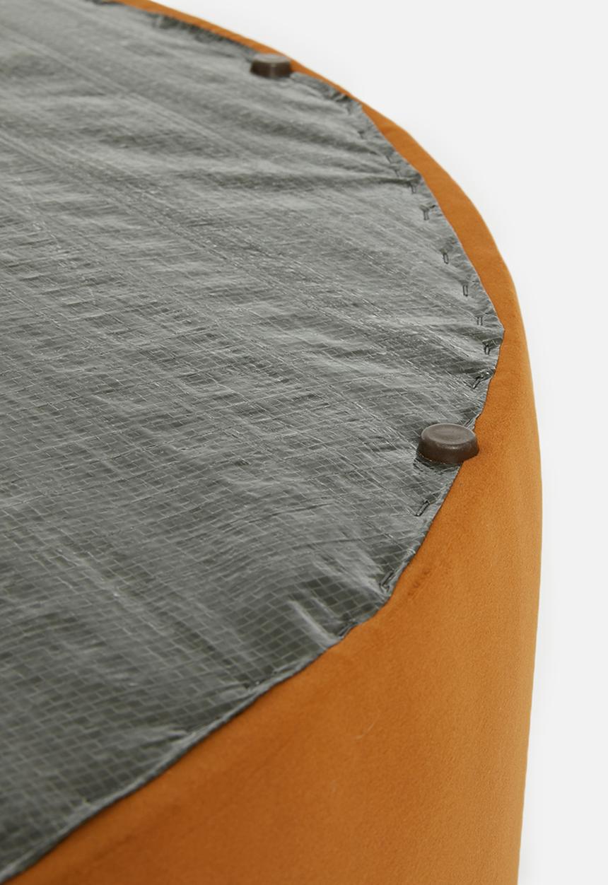 Sixth Floor - Lila round ottoman - rust