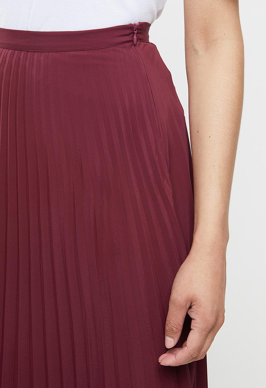 Glamorous - Pleated skirt - burgundy