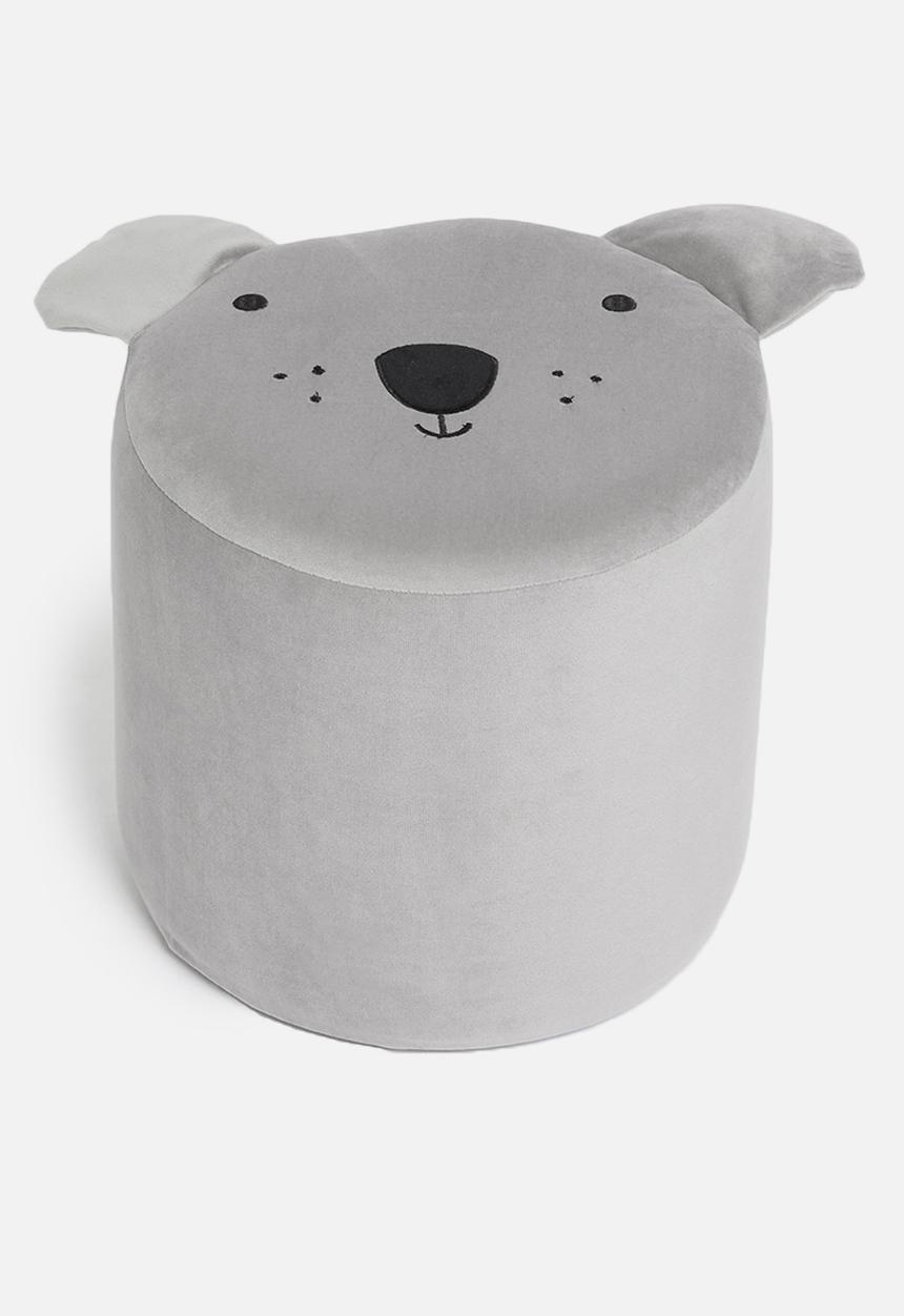 H&S - Dog animal ottoman - grey