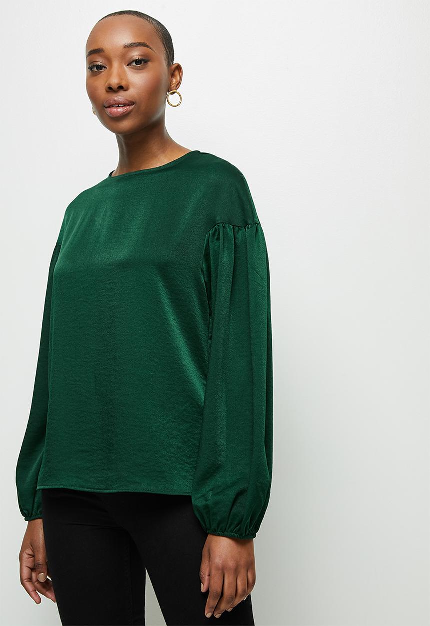 MILLA - Dropped shoulder blouse - emerald