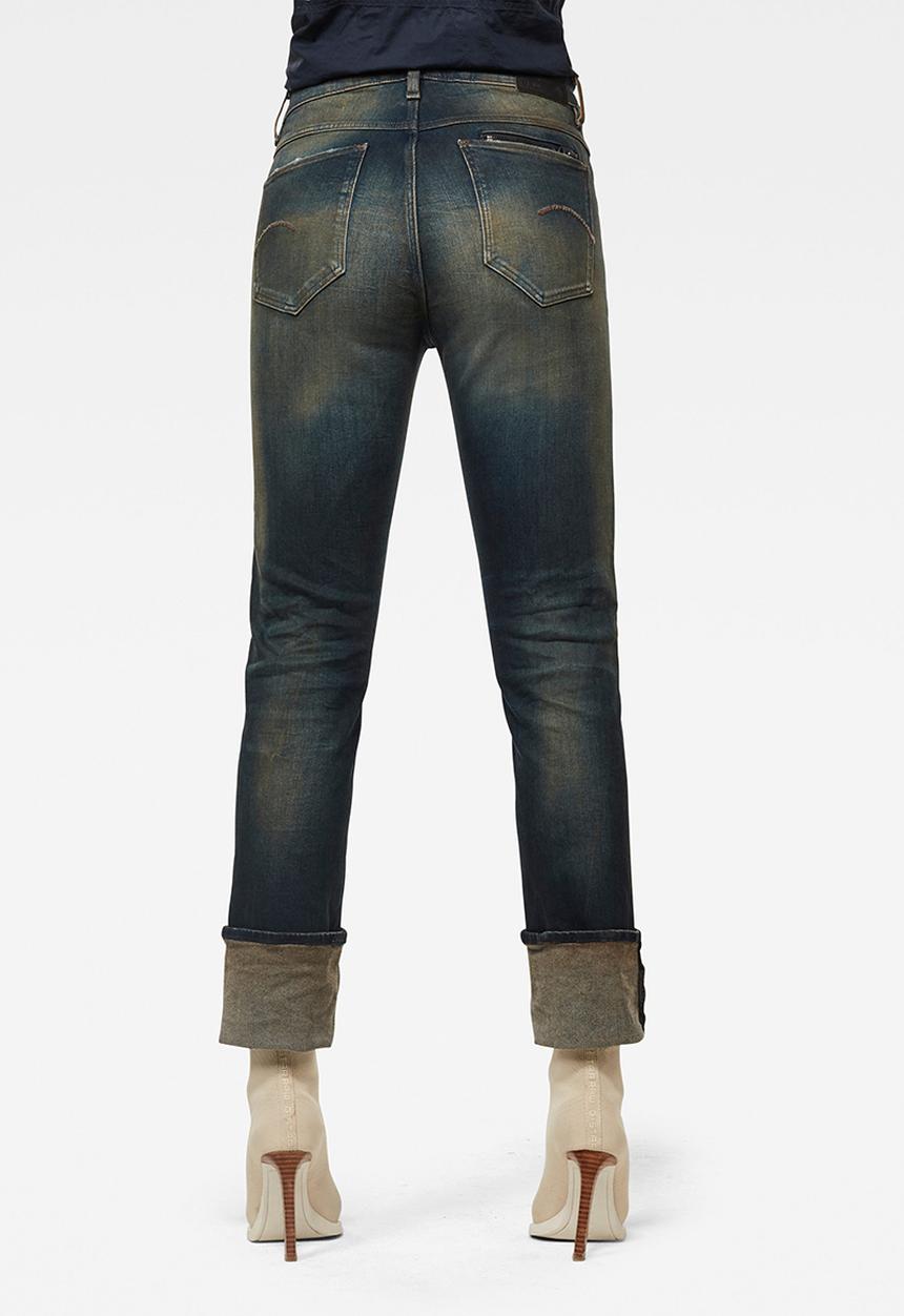 G-STAR - Noxer high straight jeans - antic blight green