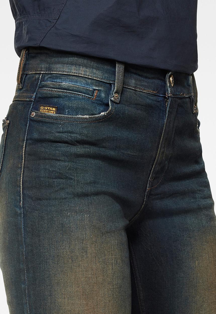 G-STAR - Noxer high straight jeans - antic blight green