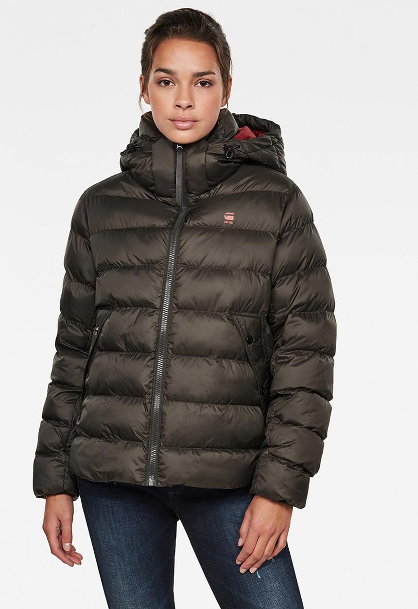 G-STAR - Whistler hooded puffer - asfalt