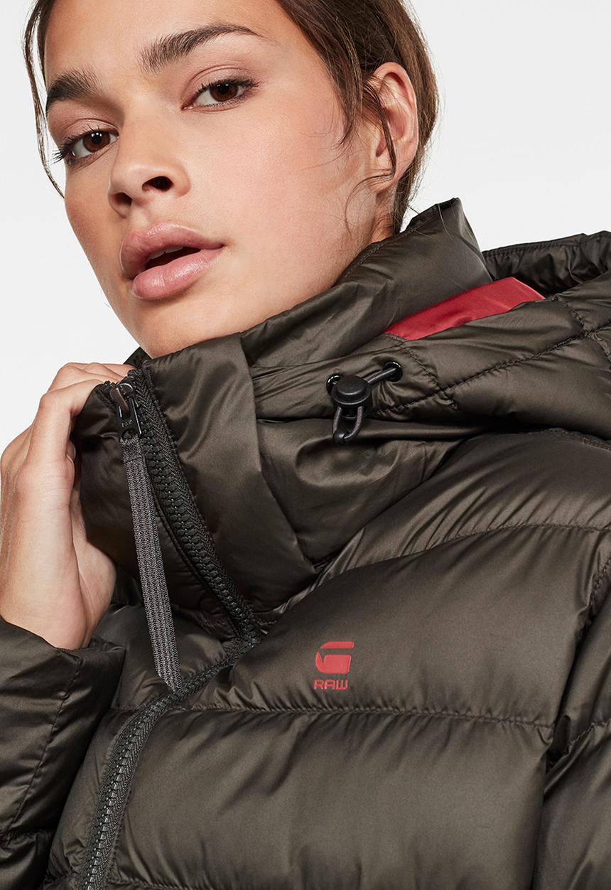 G-STAR - Whistler hooded puffer - asfalt