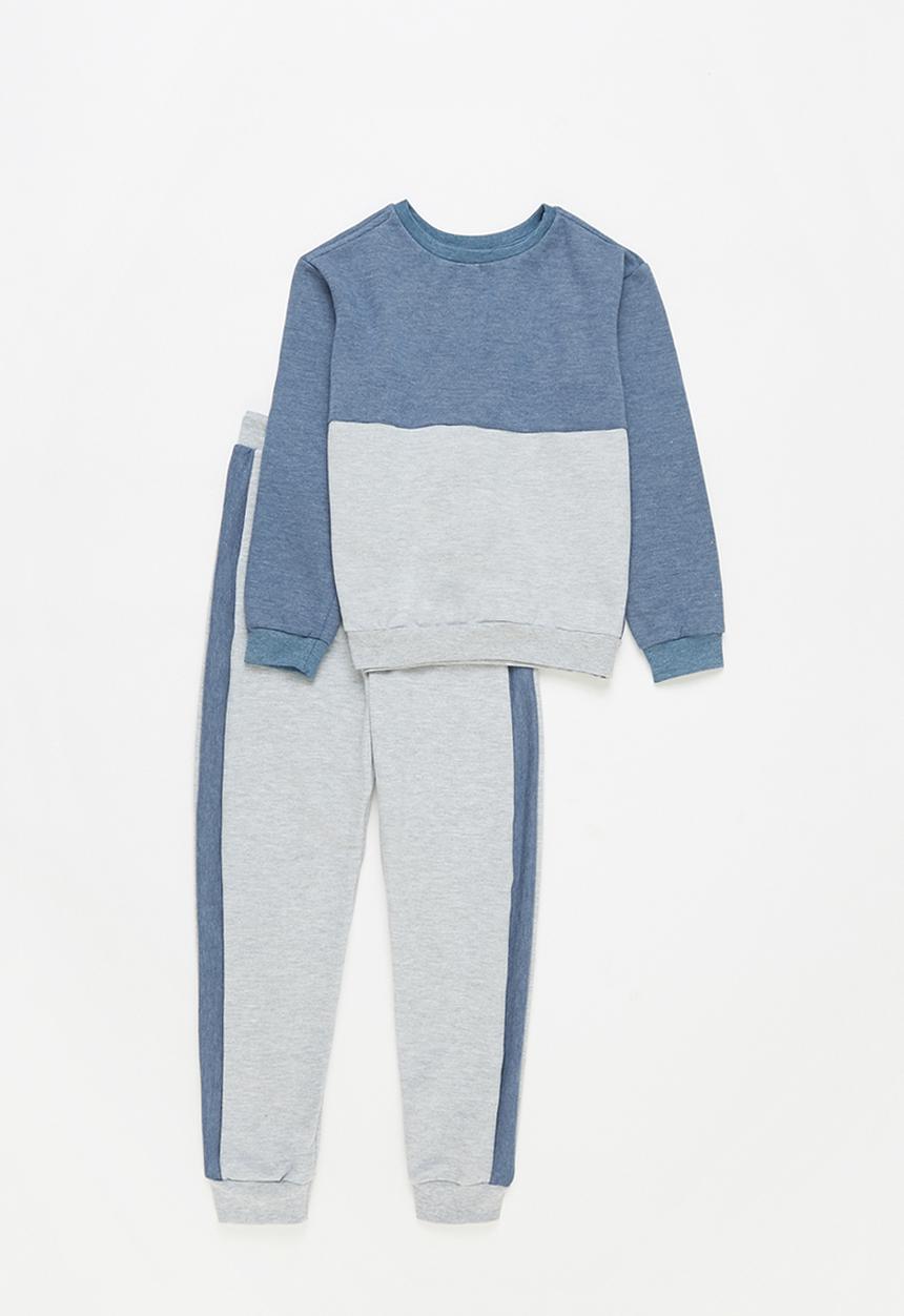 Pop Candy - Younger boys colour block sweat set - multi