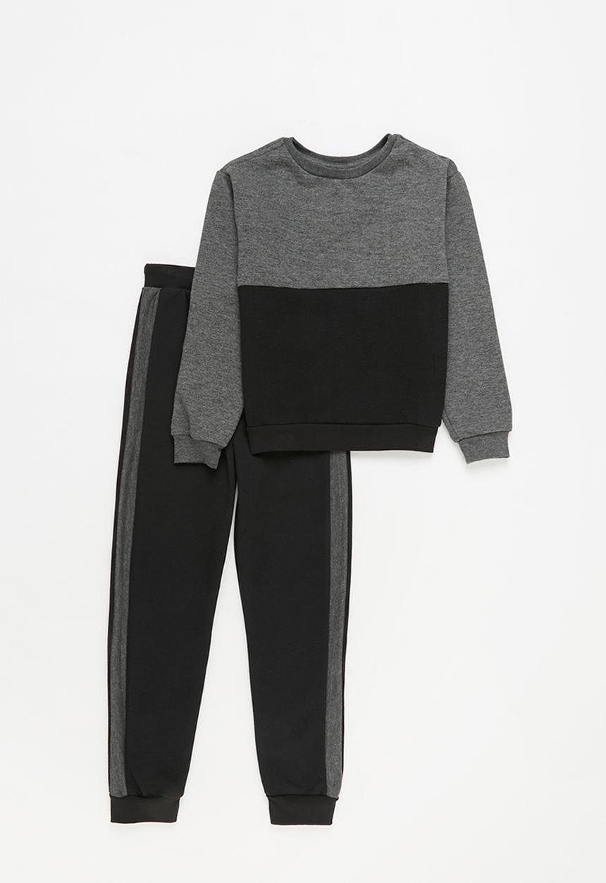 Pop Candy - Younger boys colour block sweat set - multi
