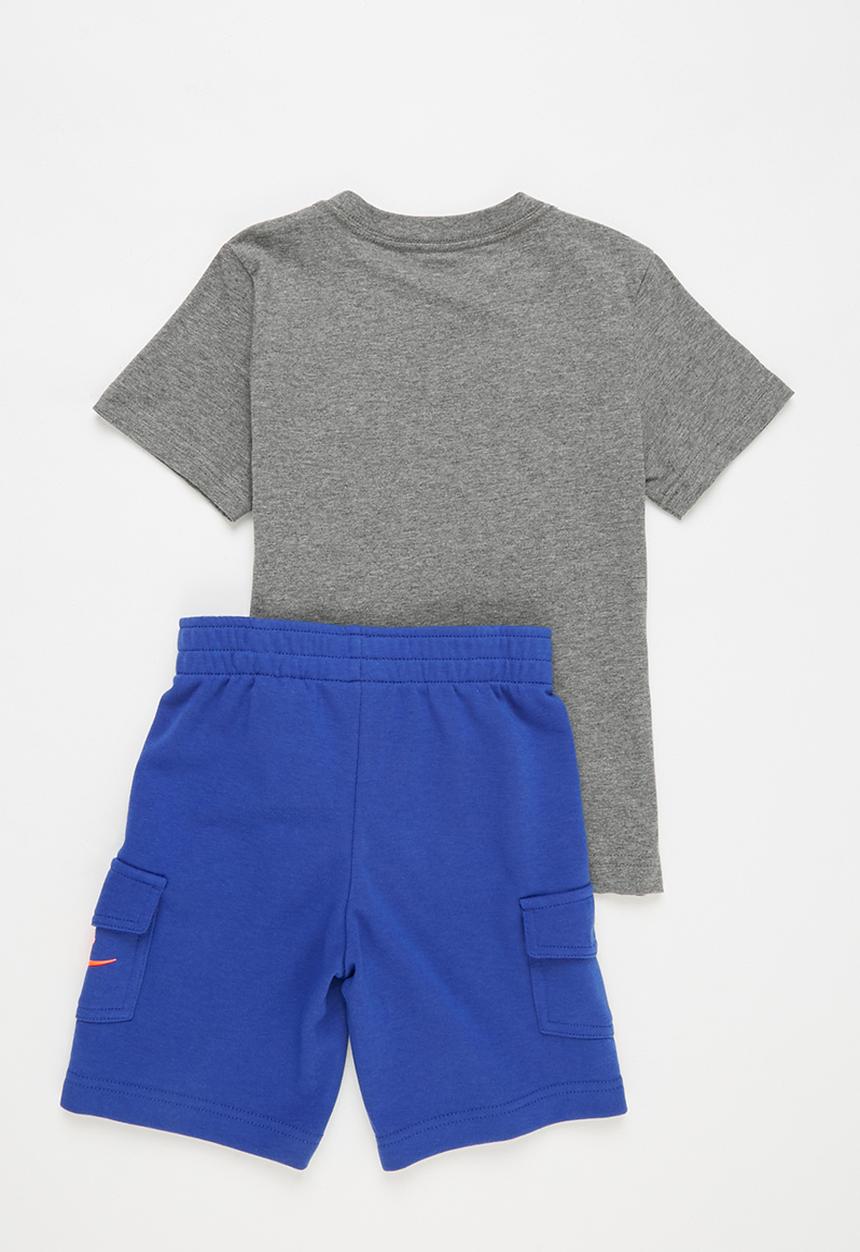 Nike - Nike futura tee cargo short set - grey & blue