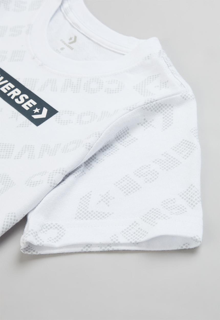 Converse - Cnvb tonal wordmark all over print tee - white