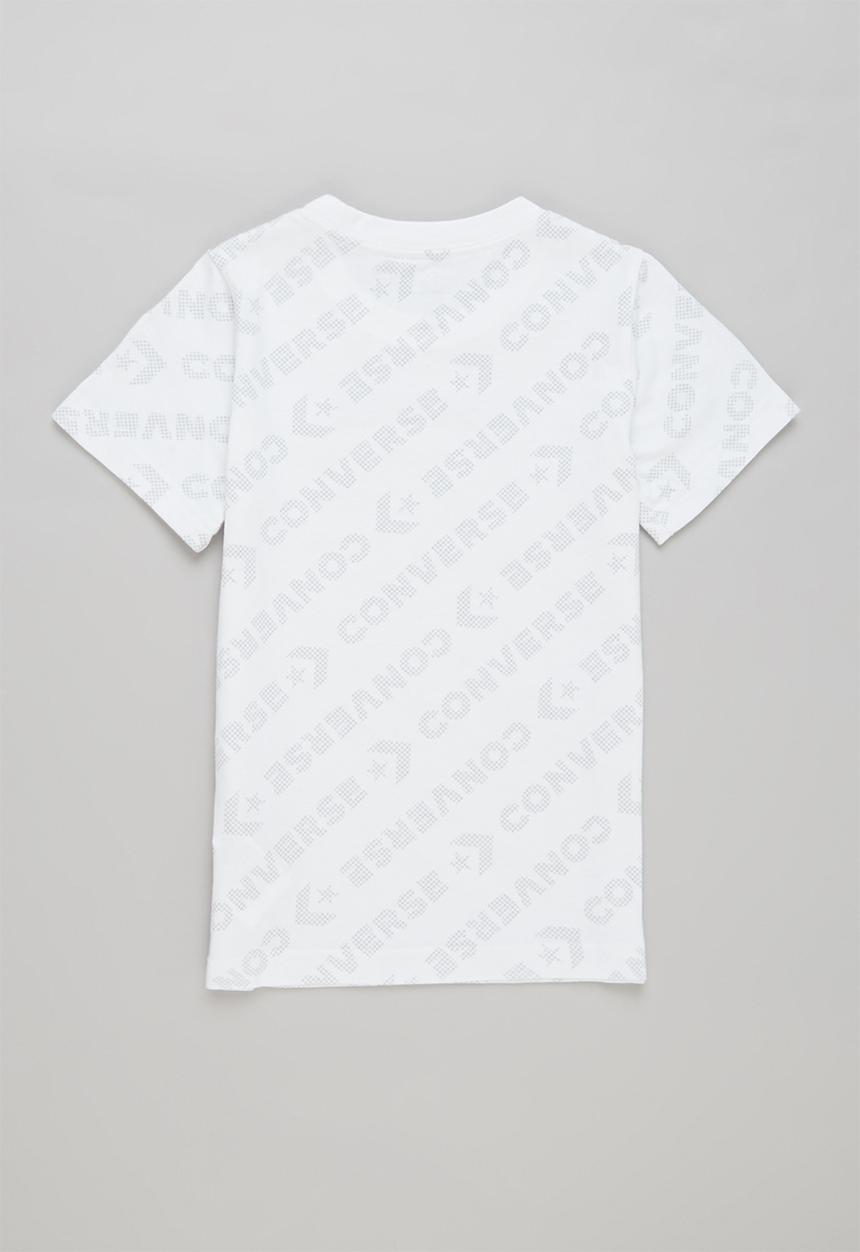 Converse - Cnvb tonal wordmark all over print tee - white