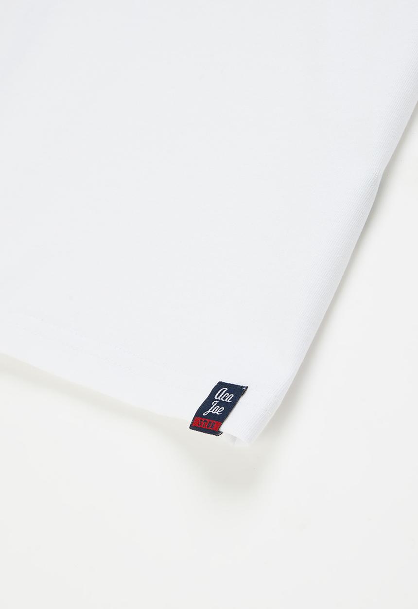 Aca Joe - Pre-boys colour block short sleeve tee - navy & white