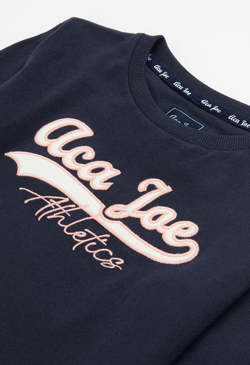 Aca Joe - Big-girls long sleeve tee - navy