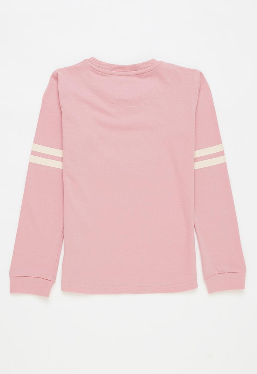 Aca Joe - Big-girls long sleeve tee - pink