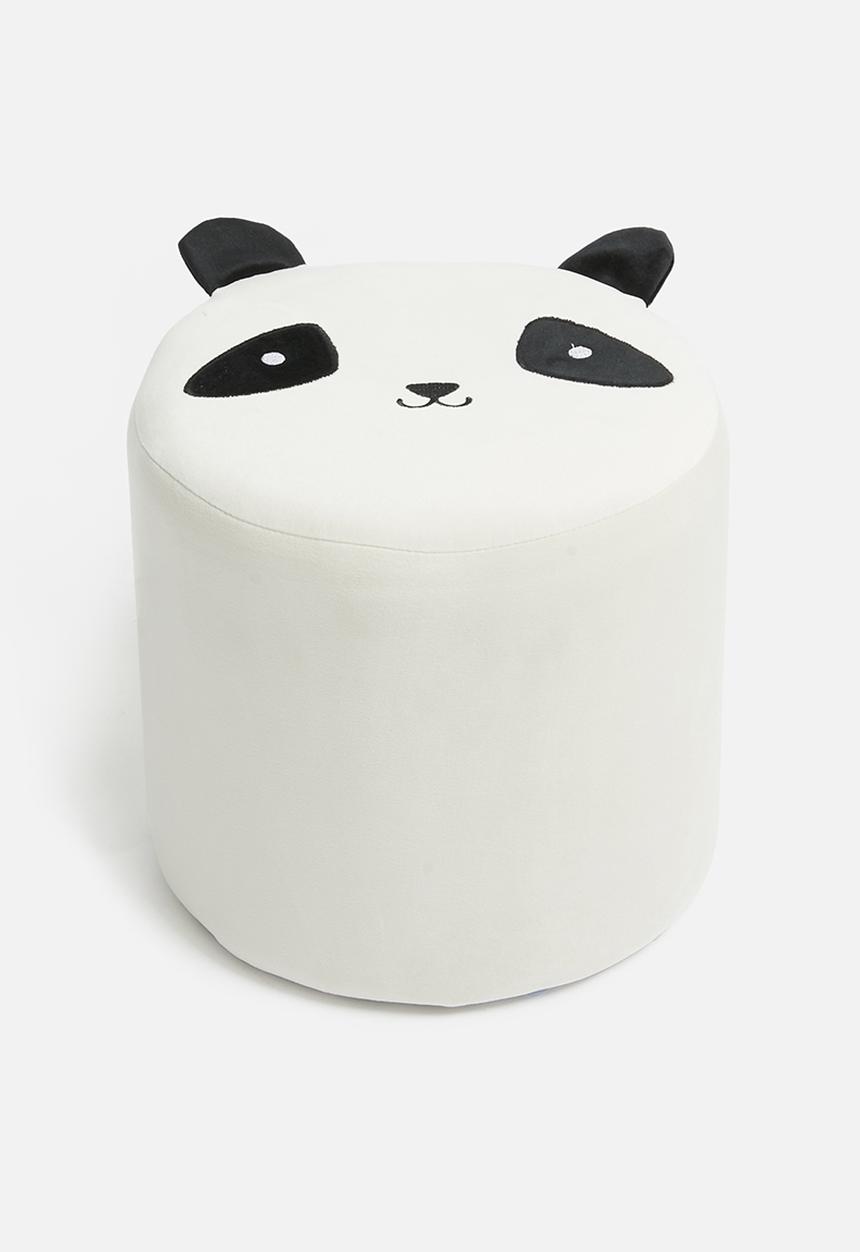 H&S - Panda animal ottoman - white