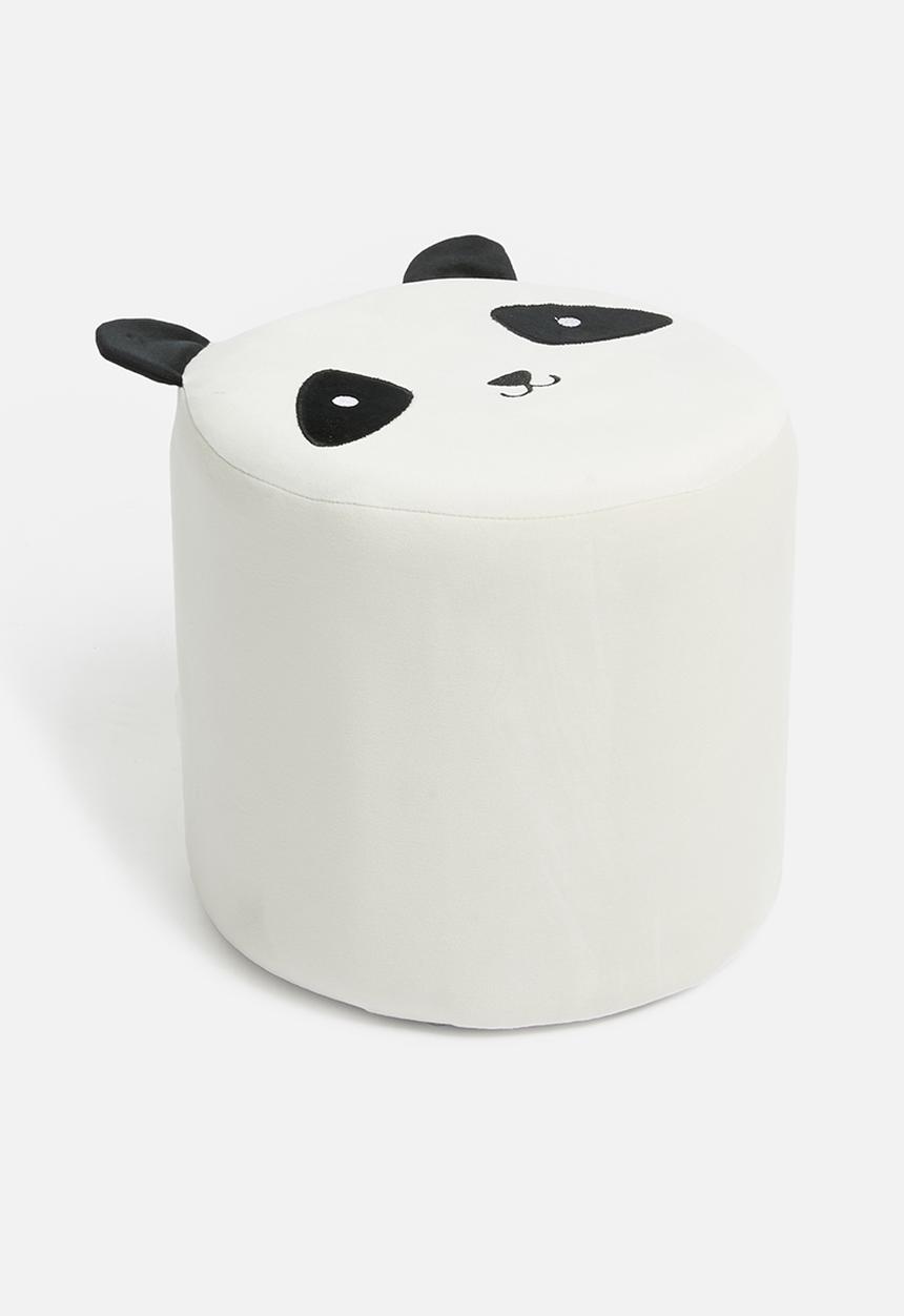 H&S - Panda animal ottoman - white