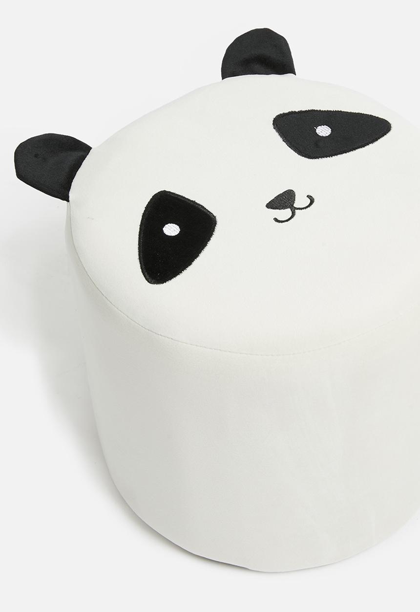 H&S - Panda animal ottoman - white