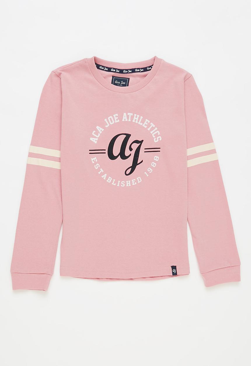 Aca Joe - Pre-girls long sleeve tee - pink