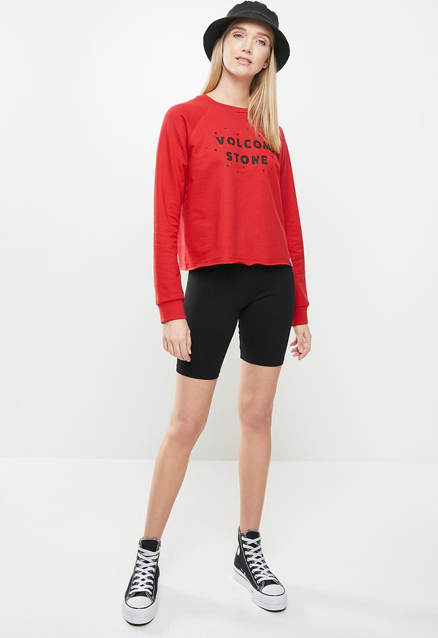 Volcom - Truly stoked crew neck sweat - red