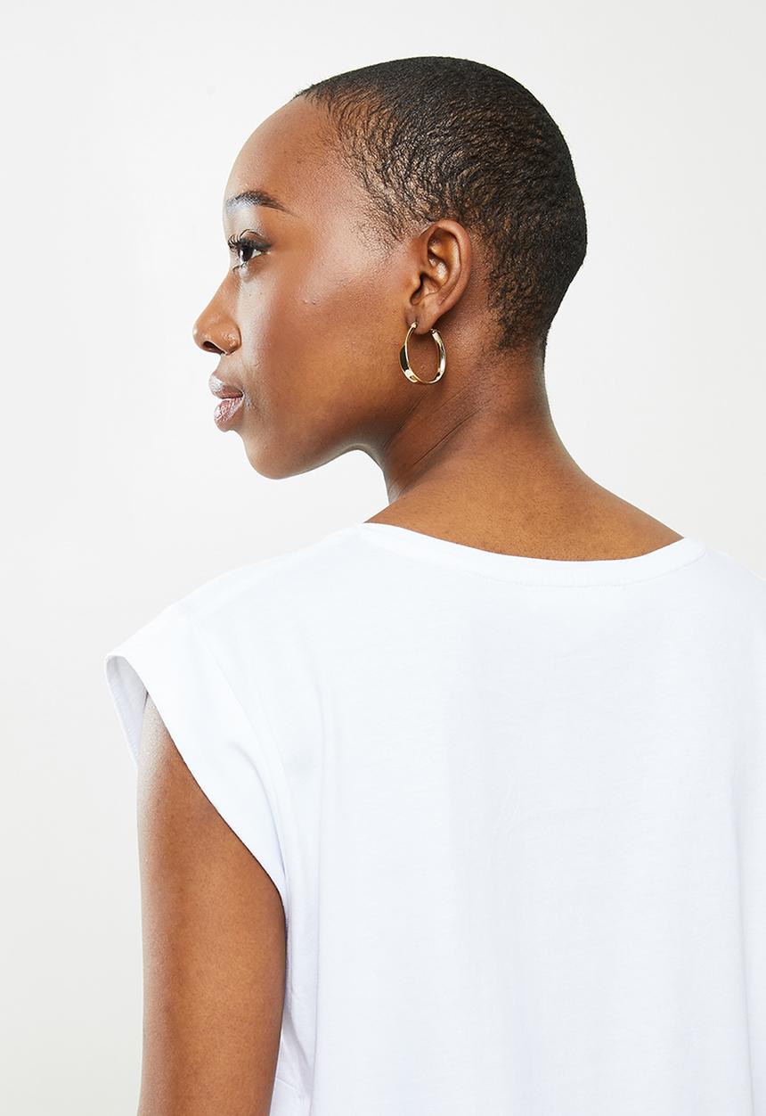 MANGO - Blouse mani - white