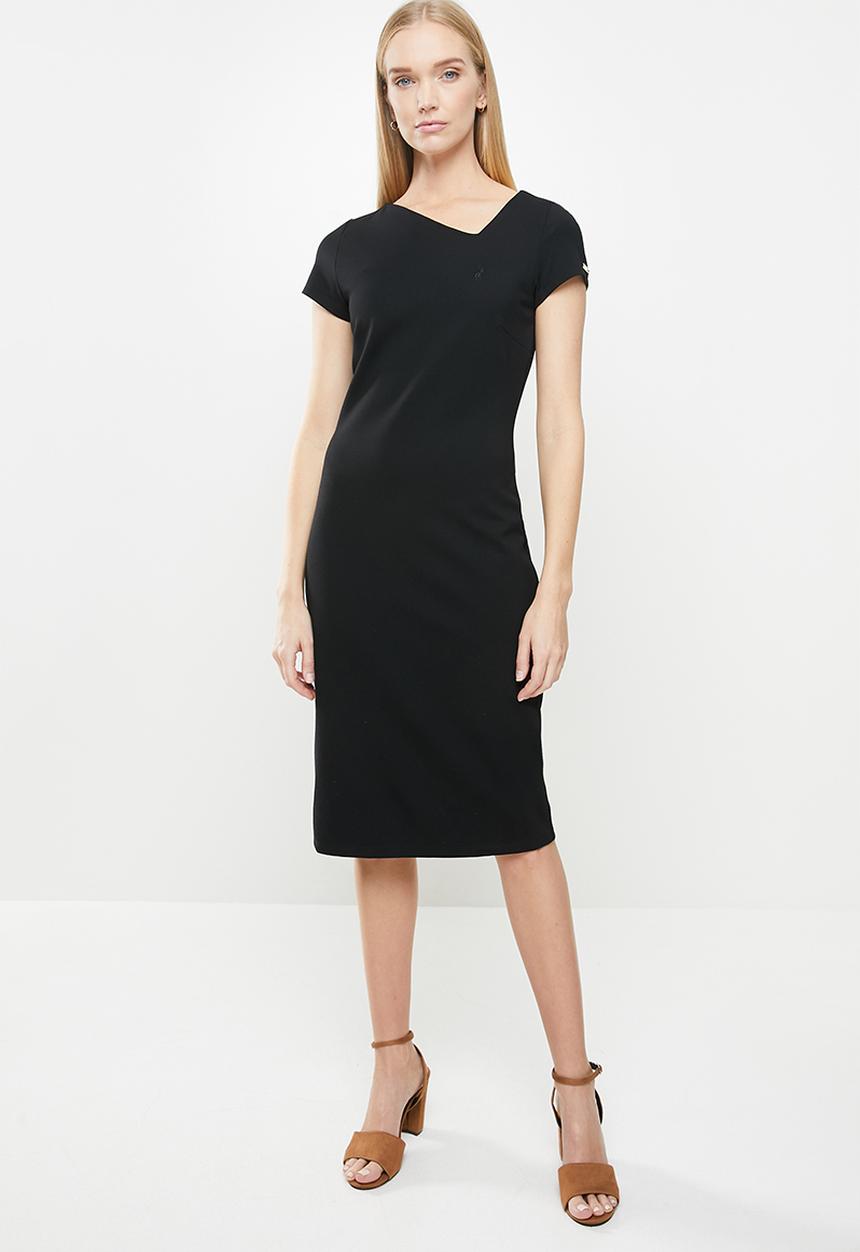POLO - Natasha short sleeve business dress -black