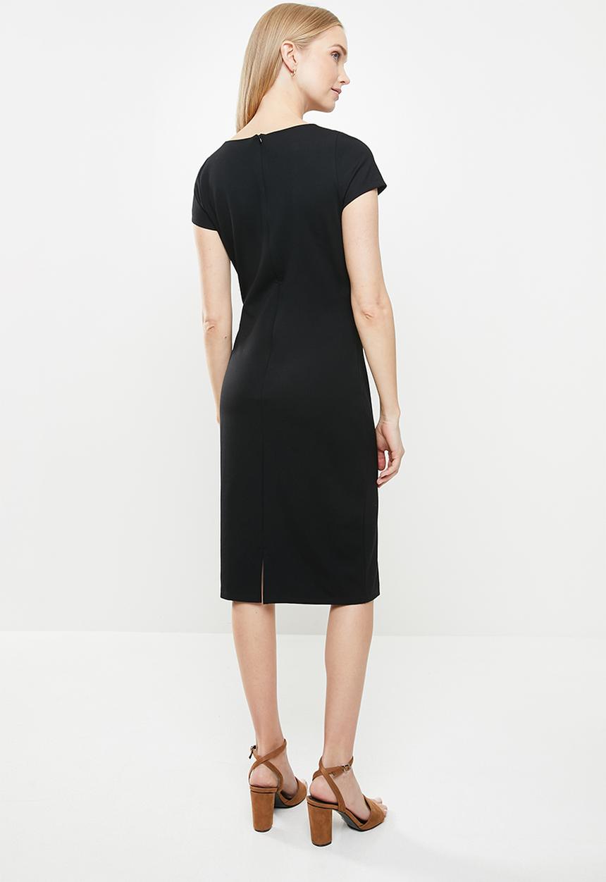 POLO - Natasha short sleeve business dress -black