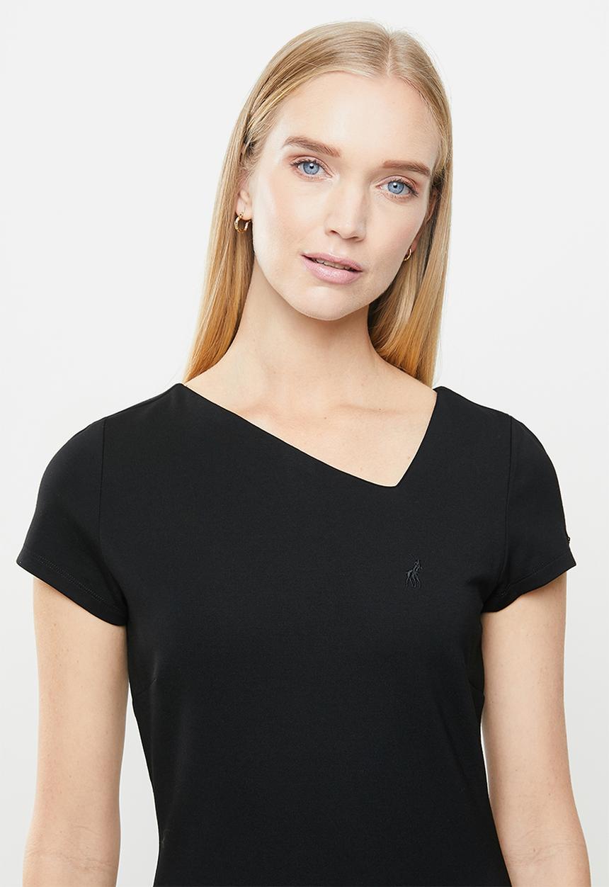 POLO - Natasha short sleeve business dress -black
