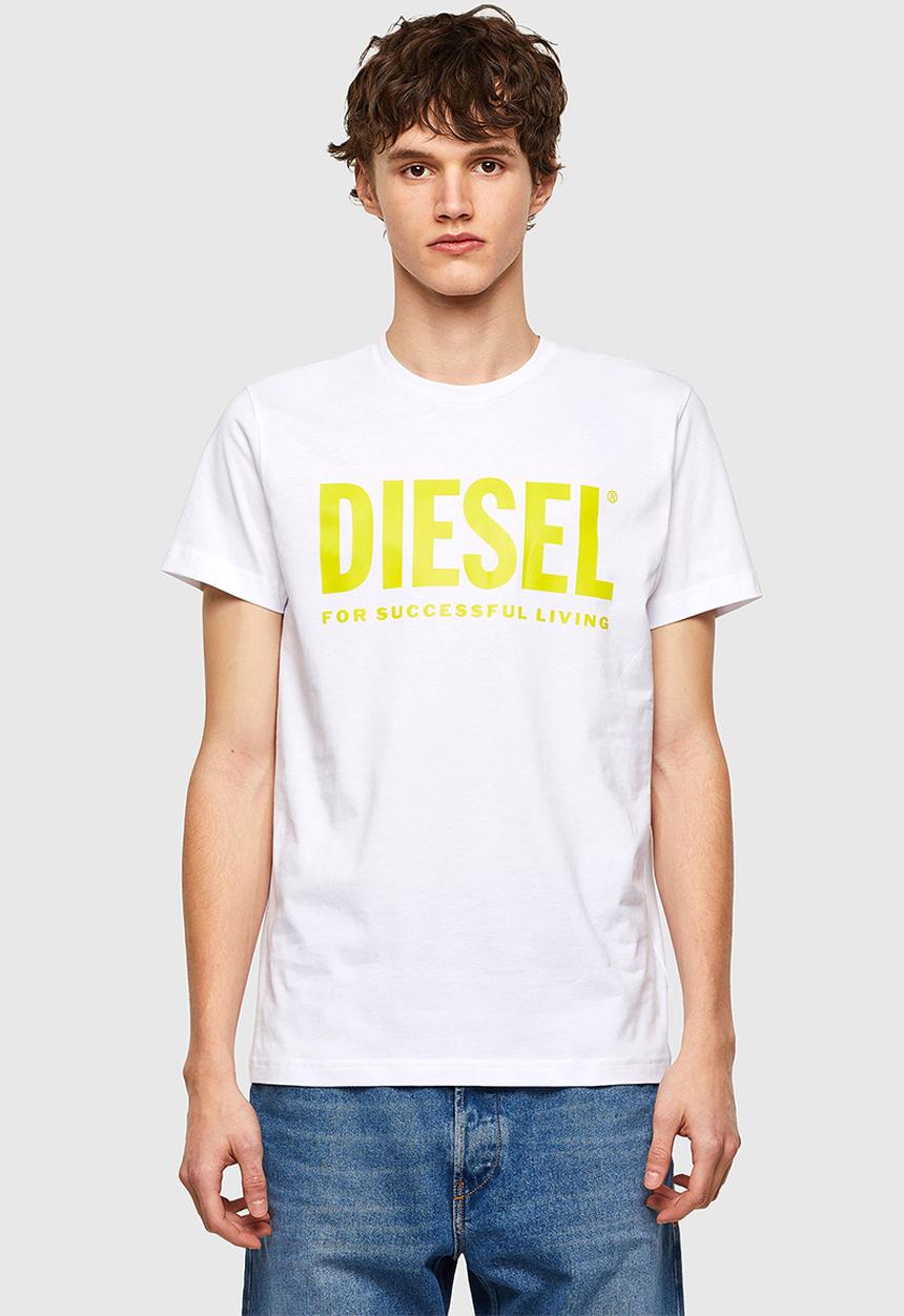 Diesel  - T-diego-logo T-shirt - white
