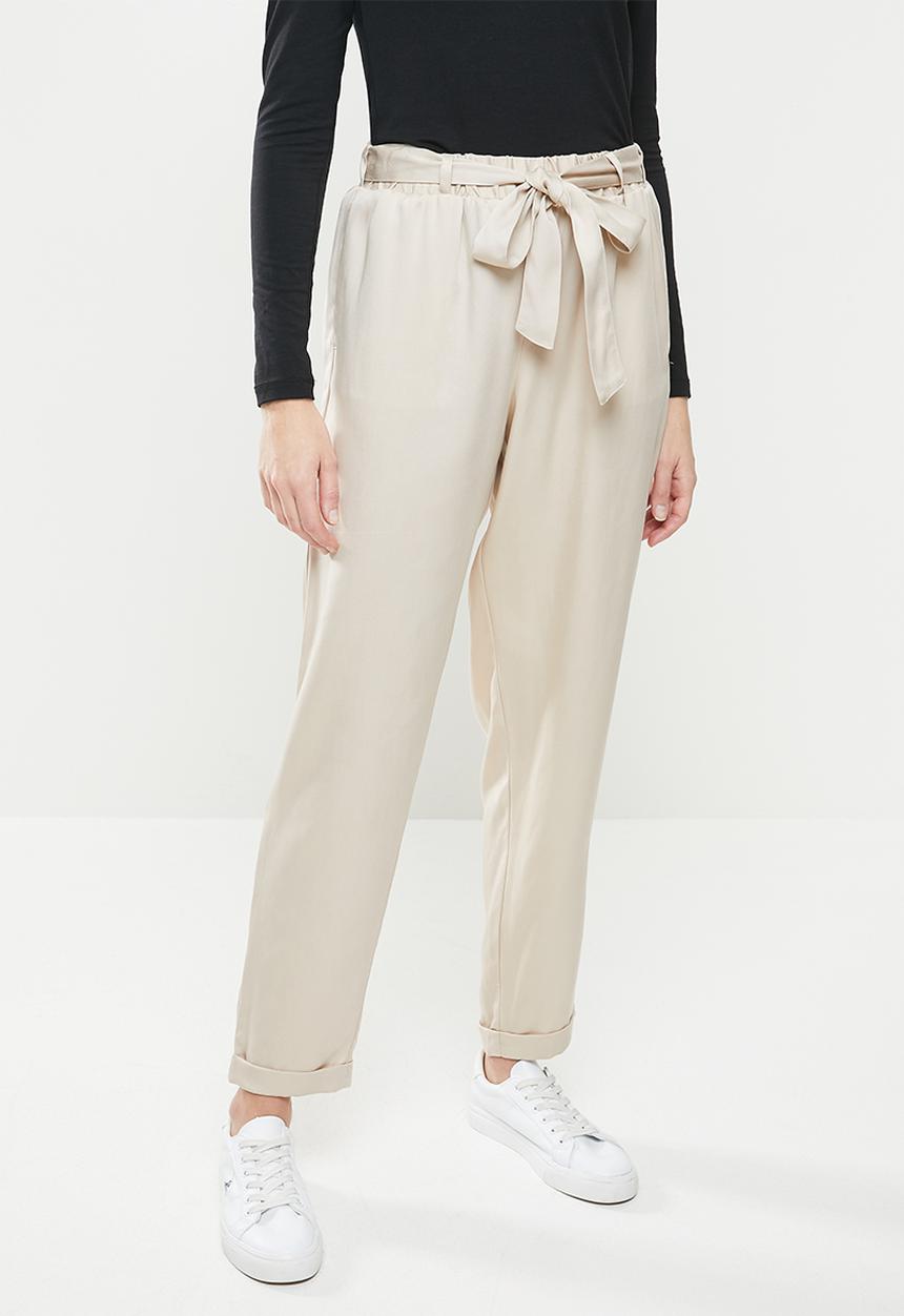 POLO - Dalia tencel slim pant - stone