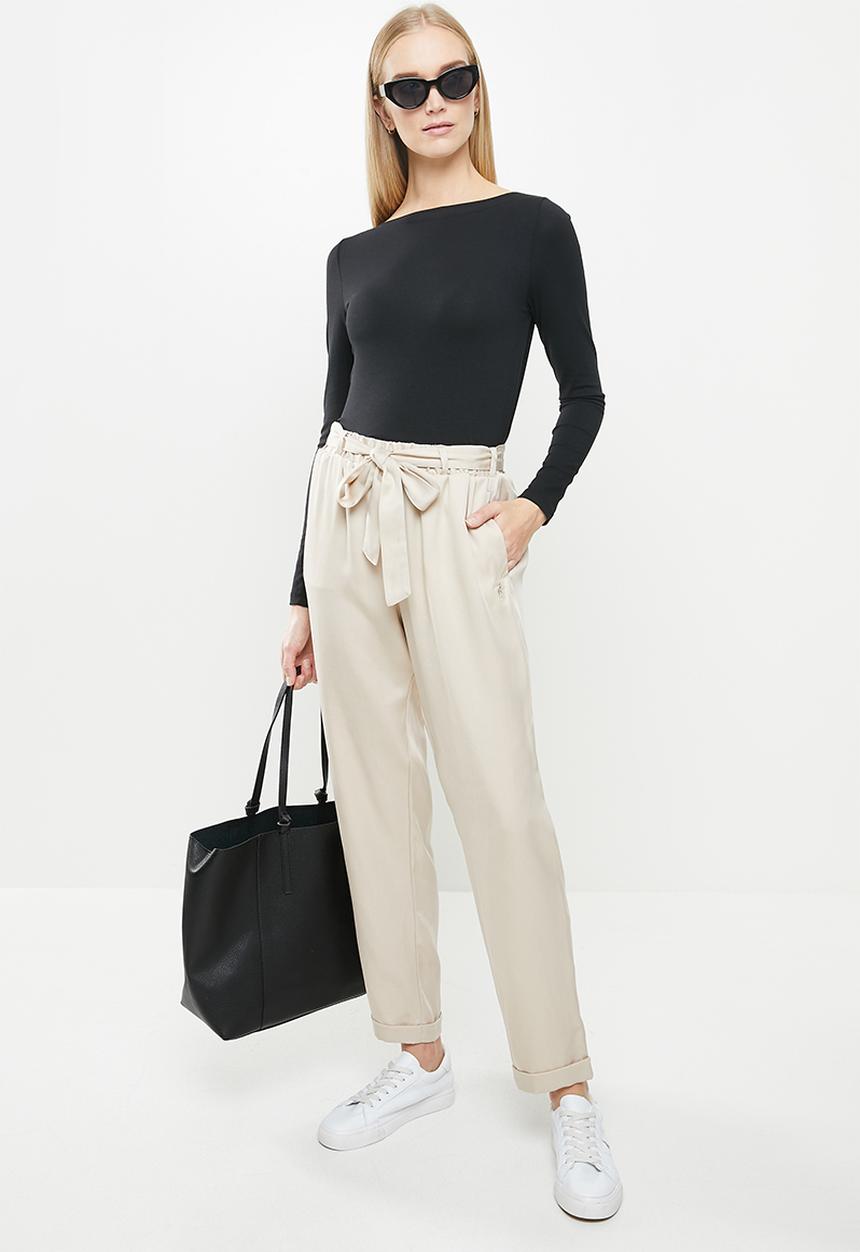 POLO - Dalia tencel slim pant - stone