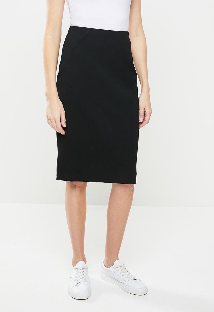 POLO - Caty stretch pencil skirt - black