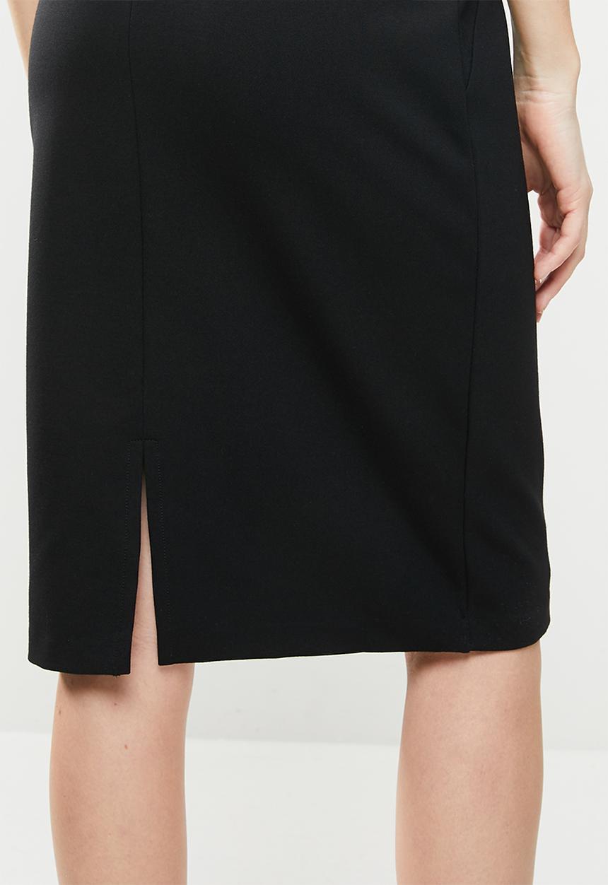 POLO - Caty stretch pencil skirt - black