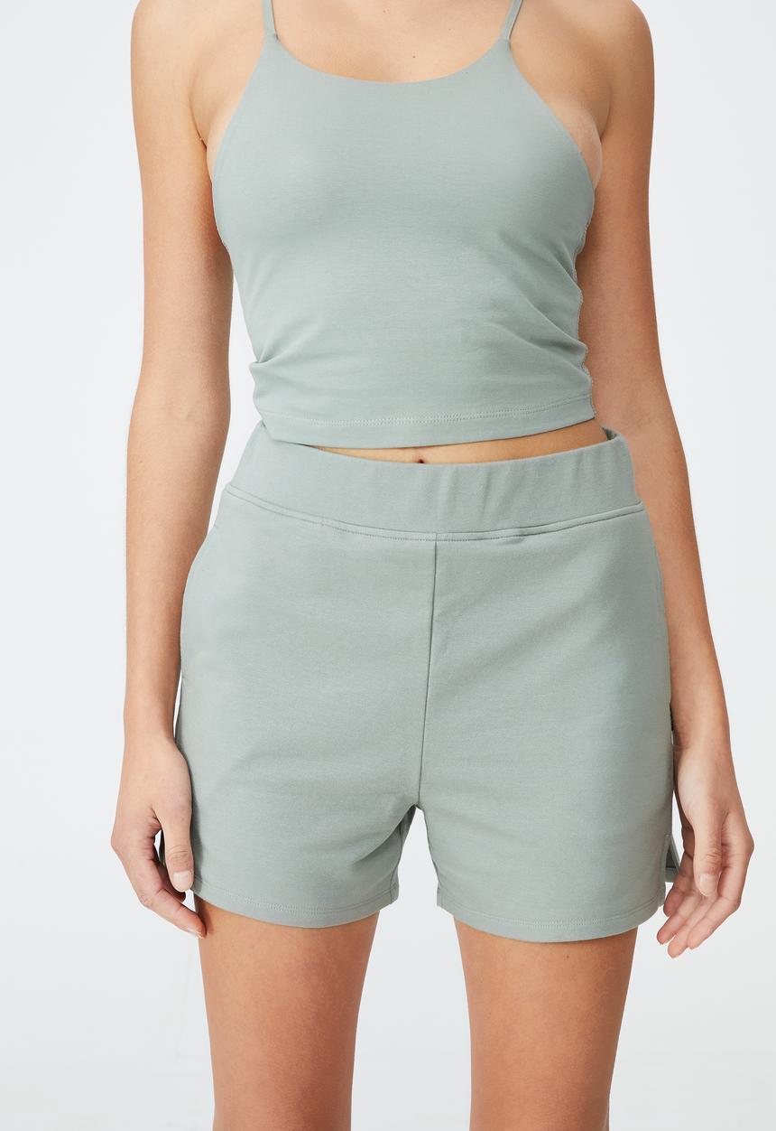 Cotton On - Post sweat short - green haze
