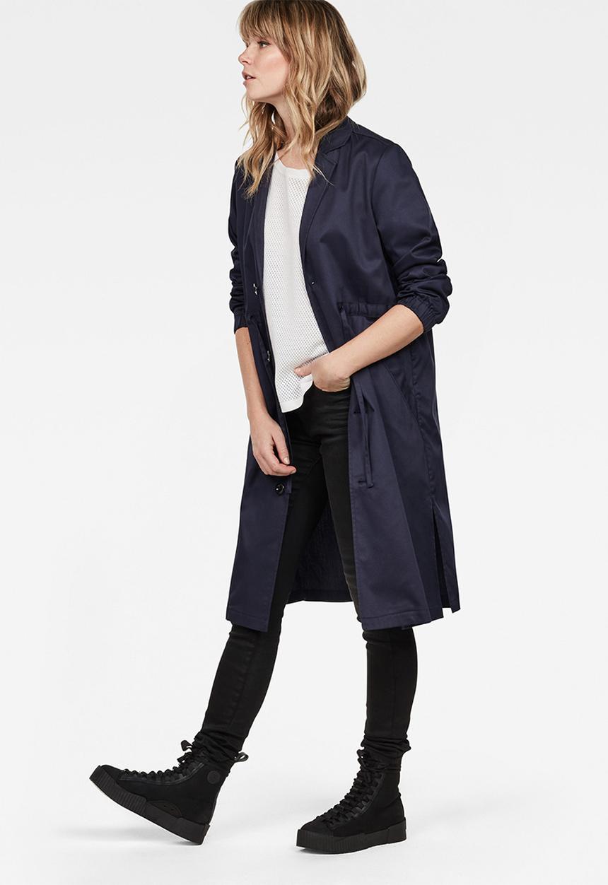 G-STAR - Deline long loose  trench - sartho blue