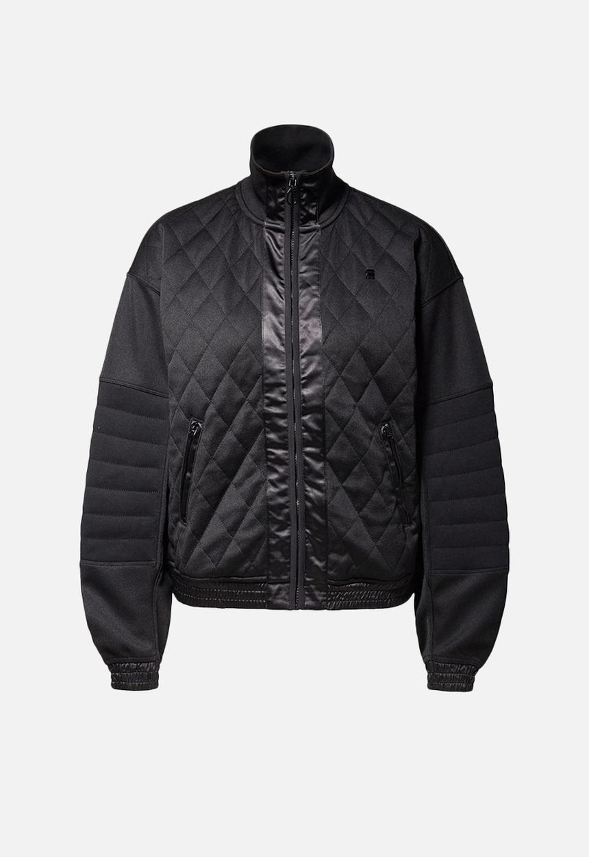 G-STAR - Beetle quilt zip long sleeve sweat jacket - black