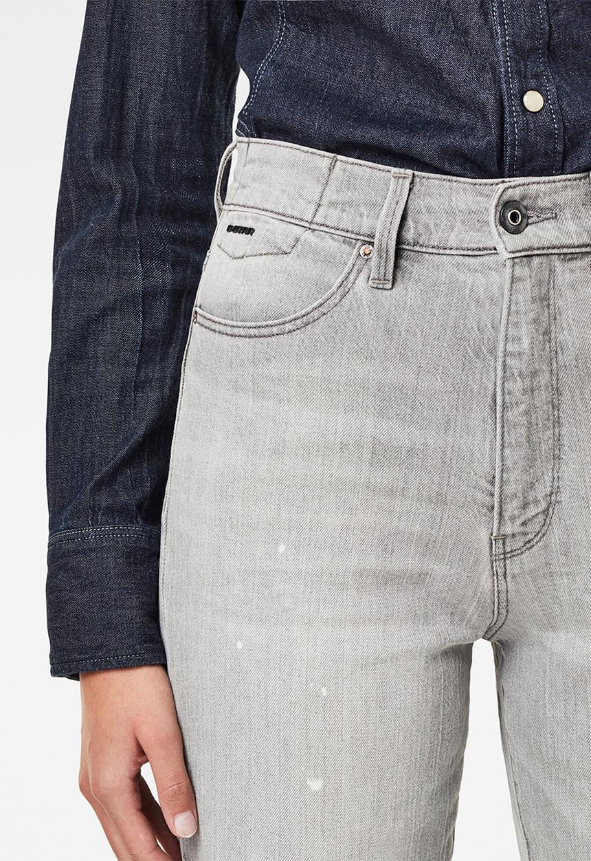G-STAR - Janeh ultra high mom ankle jeans  - sun faded pewter grey