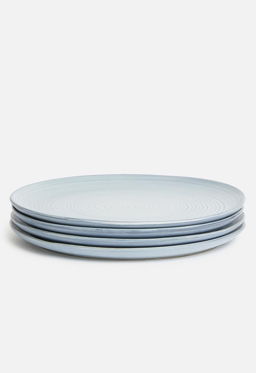 Sixth Floor - Blurr dinner plate set of 4 - blue 