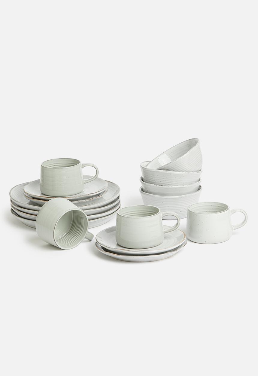 Sixth Floor - Ripple dinner plate set of 4 - grey 