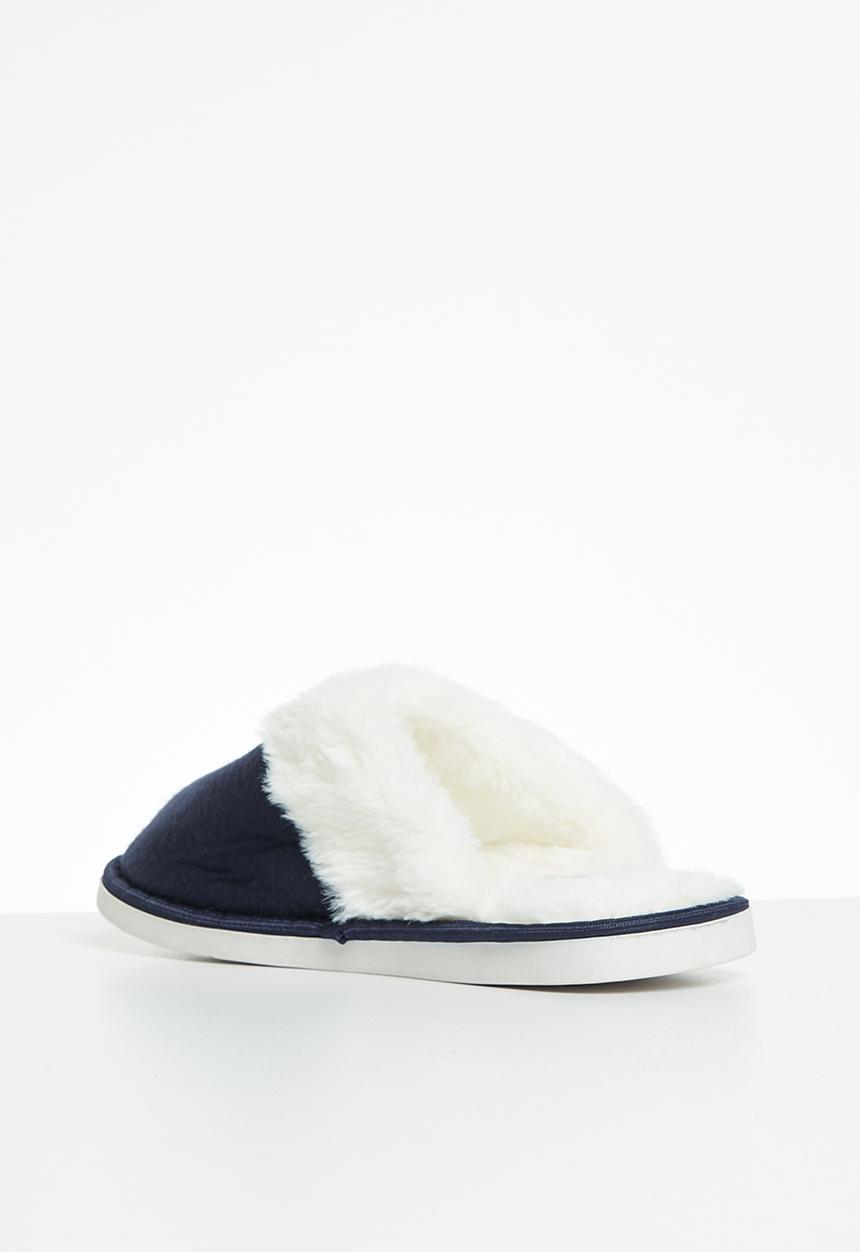 Jada - Fluffy slipper - navy