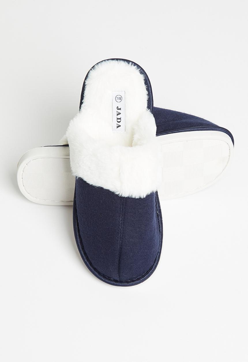 Jada - Fluffy slipper - navy