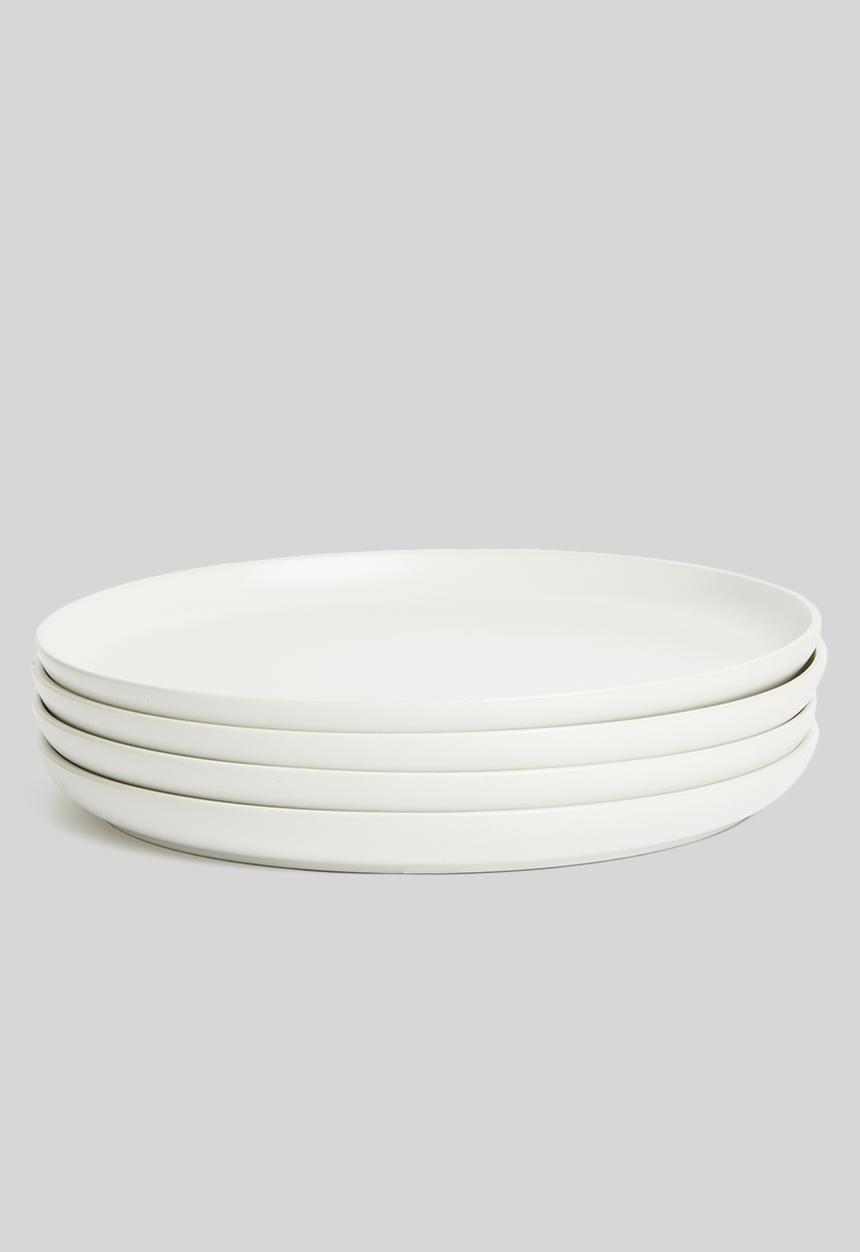 Sixth Floor - Crisp dinner plate set of 4 - white 