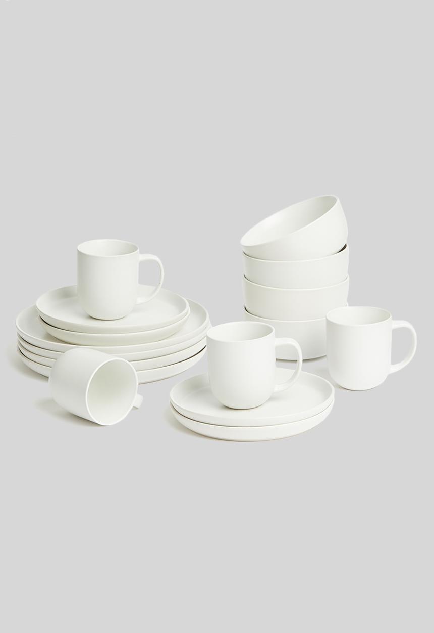Sixth Floor - Crisp dinner plate set of 4 - white 